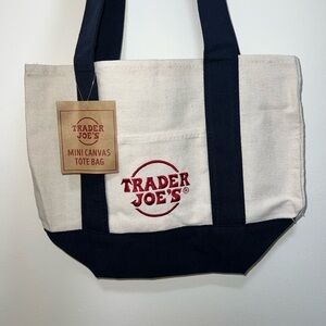 Trader Joe's navy mini tote